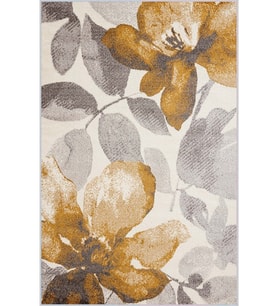 Eliana Home Baskılı, Yıkanabilir Kaymaz Taban Salon Halısı LNA1469 100x150 cm (Sarı)