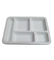 Adalinhome Polikarbon Kırılmaz Çocuk Tabldot (10Adet) (Beyaz)