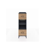 Kronos Dolap 2 Raflı 2 Çekmeceli 44x59x134 Antrasit-Çam