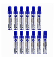 Mavi Permanent Markör Marker Kesik Uçlu Koli Kalemi Mavi 10 mm Mr-6010 12 Adet
