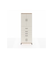 Arges Dolap 4 Raflı 4 Çekmeceli 4 Kapaklı 88x30x243 Çam-Aytaşı