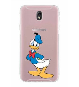 Samsung Galaxy J7 Pro  Kamera Korumalı Kapak Donald Duck Tasarımlı  Şeffaf  Kılıf