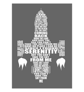 Serenity Tablo Ahşap Poster Dekoratif