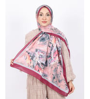 Luissa Bambu Kraş Şal Pastel Desen Bordo