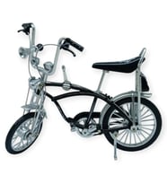 Model Araçlar -1:8 Metal Retro Pinokyo Bisiklet - Die -Cast 17 cm - Siyah - 1 ADET