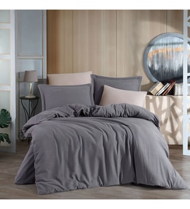 Hobby Twill Çift Kişilik Nevresim Takımı - Antrasit
