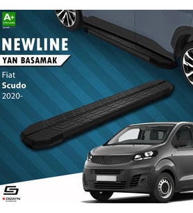 S-Dizayn Fiat Scudo 3 Kısa Şase NewLine Siyah Yan Basamak 213 Cm 2020 Üzeri A+ Kalite