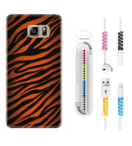 Samsung S7 Edge S20 Fe Plus Ultra S21 S22 Kılıf Kablo Koruma Spiral Silikon Leopar Yeni 1676