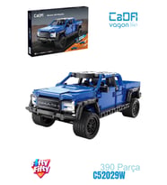 CADA Çek Bırak Araba Smash Off-Roader Pickup Truck 390 Parça Araba Yapım Seti -FFC52029W-390P