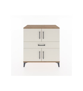 Hyperion Şifonyer Tek Raflı Tek Çekmeceli 4 Kapaklı 88x44x96 Çam-Aytaşı