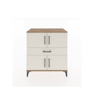 Hyperion Şifonyer Tek Raflı Tek Çekmeceli 4 Kapaklı 88x44x96 Çam-Aytaşı