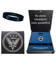 Fenerbahçe Lisanslı Logolu Hediye Ahşap Kutulu Bileklik (Lacivert)