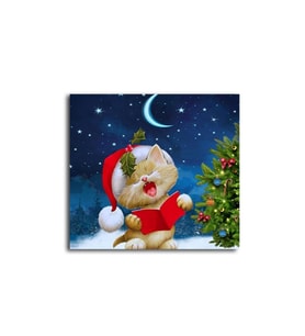 DBSanatevi Yılbaşı Kitap Okuyan Kedi 35 X 35 Cm