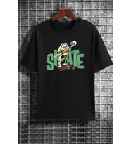 Unisex All Day Rabbit Tasarım Tshirt (Siyah)
