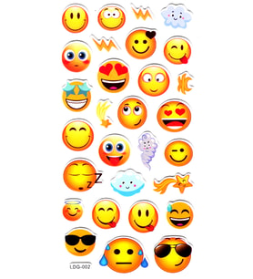 Sticker Kabartmalı Stiker Defter, Planlayıcı Etiket (Ldg002)-17x9 cm - Sevimli Emoji
