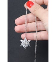 Yıldız Kolye Baget Silver Beyaz 925 Ayar Gümüş Zincir Kolye