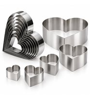 Fida Pasta Çemberi Kalp Argon 1,2mm Yükseklik 10 cm Paslanmaz Ø23 cm