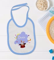 BK Kids Kişiye Özel Mavi Bebek Mama Önlüğü - Model 183
