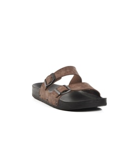 Kahve Nubuk Erkek Terlik PC-7241 M