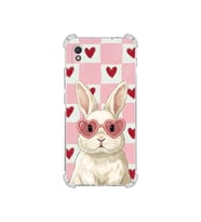 PrintiFy Redmi 9 ile Uyumlu Pembe Pötikare Serisi Pembe Zıpzıp Tasarımlı Uv Baskılı Köşe Korumalı Antişok Kılıf