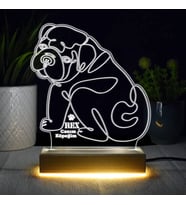 Bulldog Tasarımlı 3d Led Lamba