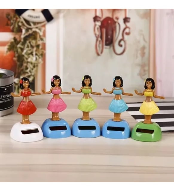 小物 hulagirl Güneş Enerjili Solar Dans Eden Hula Kızı Figürü