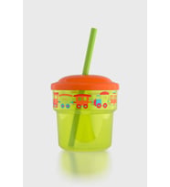 Renga Fizbo Tavşan Desenli 250 ml Pipetli PP Bebek Bardak 222049 Pembe-Mor