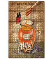 Cakapuzzle Kavanozda Bal Arı Kelebek Afişi Görseli Puzzle Yapboz MDF (Ahşap) (120 Parça)