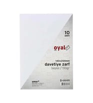 Oyal Davetiye Zarf Beyaz 110Gr 14x20cm 10’lu 8228