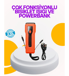 Su Geçirmez Bisiklet Işığı 5000 mAh Powerbankli Ön Far