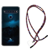 TCL 10L 10 Plus 10SE 20E 20SE 30 L7 Kılıf Boyun Asklı Rasta Silikon Gece 1633