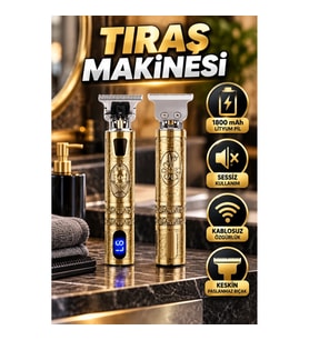 Şarjlı Tıraş Makinesi – 1800 mAh Lityum Pil, Kablosuz ve Sessiz Kullanım