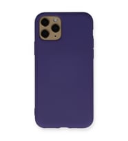 iPhone 11 Pro Kılıf Nano İçi Kadife Silikon - Mor