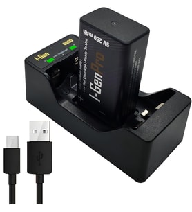 Batteries D915 2’li AA/AAA/9V Pil Şarj Aleti + 1 Adet Pro 9V 250 mAh Ni-MH Şarjlı Pil