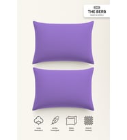 THE BERB  2'li Penye Yastık Kılıfı Seti  %100 Pamuk  50 x 70  Fermuarlı (Mor)