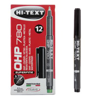 Hi-Text Permanent Kalem S Seri Asetat CD Kalemi Siyah (12 Li Paket)