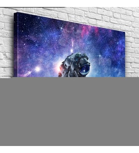 Uzaydaki Astronot Kanvas Tablo 50 x 70