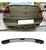 Renault Megane 2 Gri Difüzör 4 Krom Egzoz Görünümlü Difizör Arka Ek Body Kit 2002-2009
