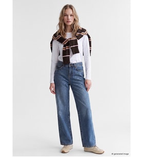 LCW Vision İndigo Wideleg Kadın Jean Pantolon