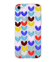 PrintiFy Apple  iPhone SE ile Uyumlu 1mm Slim Fit Water Color 1 Baskılı Şeffaf  Kılıf