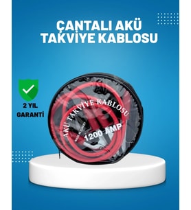 1200 Amper Akü Takviye Kablosu 2 Metre İzoleli Bakır Uçlu