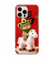 İPhone 16 Pro Max Novera Cozy Friends Collection Çift Katmanlı Essential Tough Telefon Kılıfı