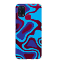 Samsung Galaxy M31 Kapak Renkli Desen Tasarımlı Şeffaf Silikon Kılıf