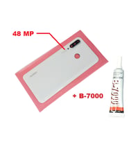 Tkgz Huawei Uyumlu P30 Lite Arka Pil Batarya Kapağı (Kamera Lensli 48 MP CAM+B-7000) BEYAZ
