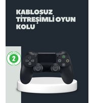 Kablosuz Titreşimli Oyun Kolu – PS4 Uyumlu Ergonomik Tasarım ve Uzun Pil Ömrü