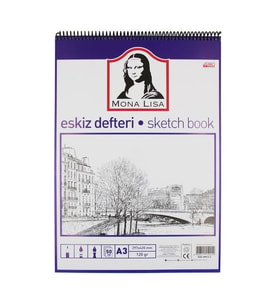 Südor Mona Lisa Telli Eskiz Defteri (Sketch Book) A3 120 gr. 50 yp. 