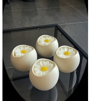 4  Adet Ev dekorasyonu mumlar   Daisy mum tasarımı   Mum dekorasyon  Dekoratif mum  Hediyelik Mum