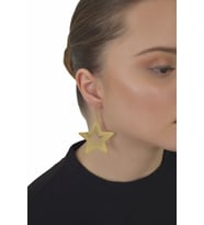 Kadın Altın Renk Kaplama Sallantılı Yıldız Küpe