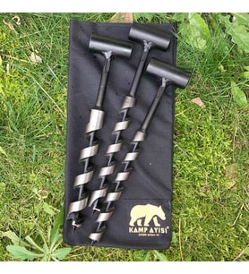 Kamp Ayısı® Nordic™ İsveç El Burgusu Paket 20-22-24 mm 3'lü Paket  (Siyah)