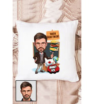 Erkek Tarih Öğretmenine Hediye Karikatürlü Kişiye Özel Yastık